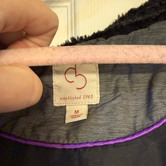 Women's Quilted Hooded Puffer Coat - Gray M - Picture 3 of 4